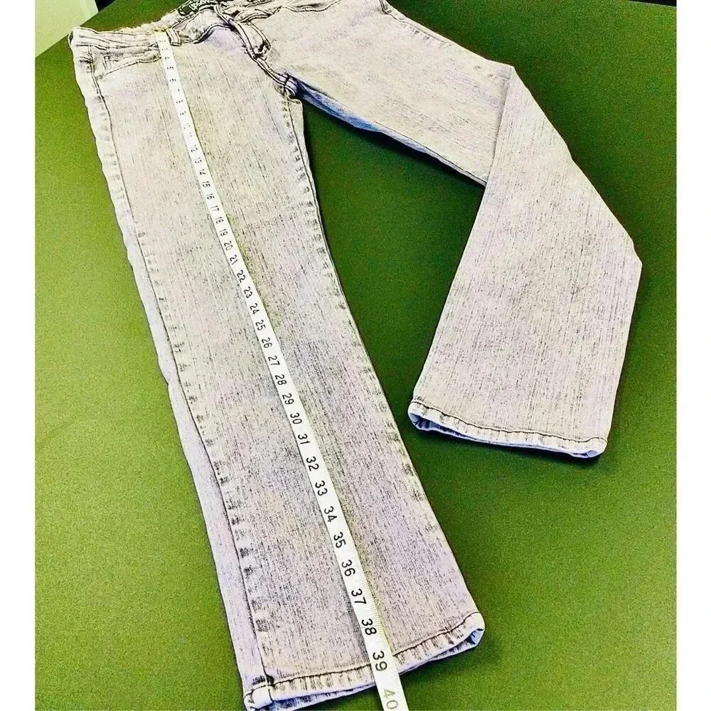 Vintage Upservice Women's Purple Denim Jett Fit Skinny Jeans Stonewashed Size 15